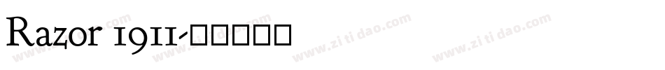 Razor 1911字体转换